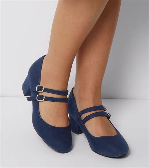 wide fitting blue ladies shoes.